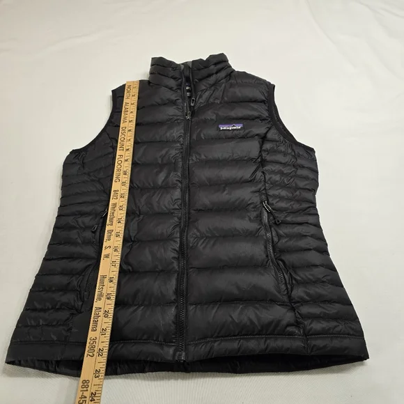 Patagonia Goose Down Puffer Vest Zip Up Black Women's Size Small Goosedown - Picture 3 of 7